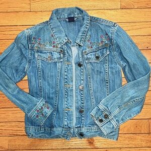 Girl's Embroidered Denim Jacket from GAP size 14-16 like new